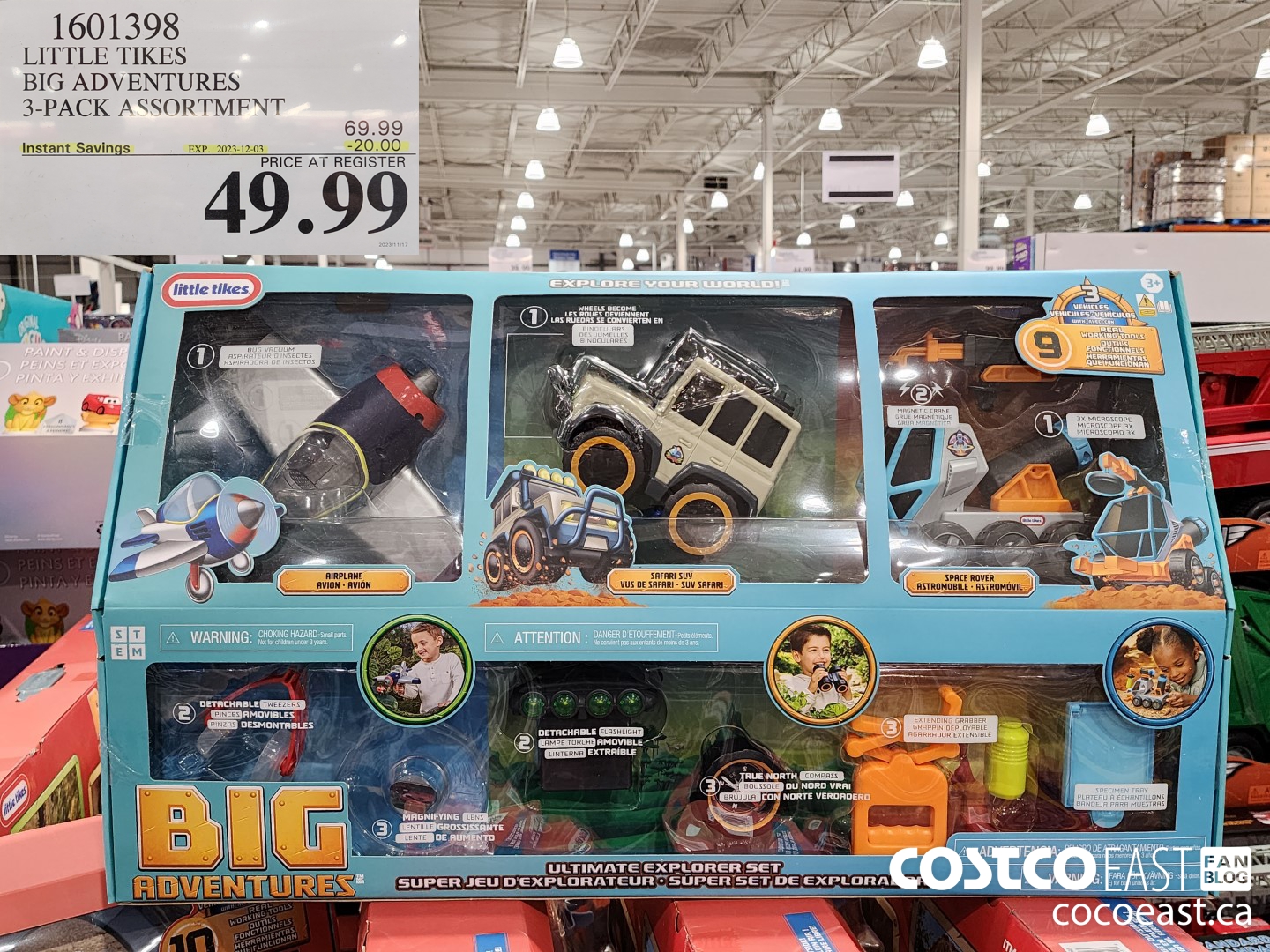 1601398 LITTLE TIKES BIG ADVENTURES 3-PACK ASSORTMENT ($20.00 INSTANT SAVINGS EXPIRES ON 2023-12-03) $49.99