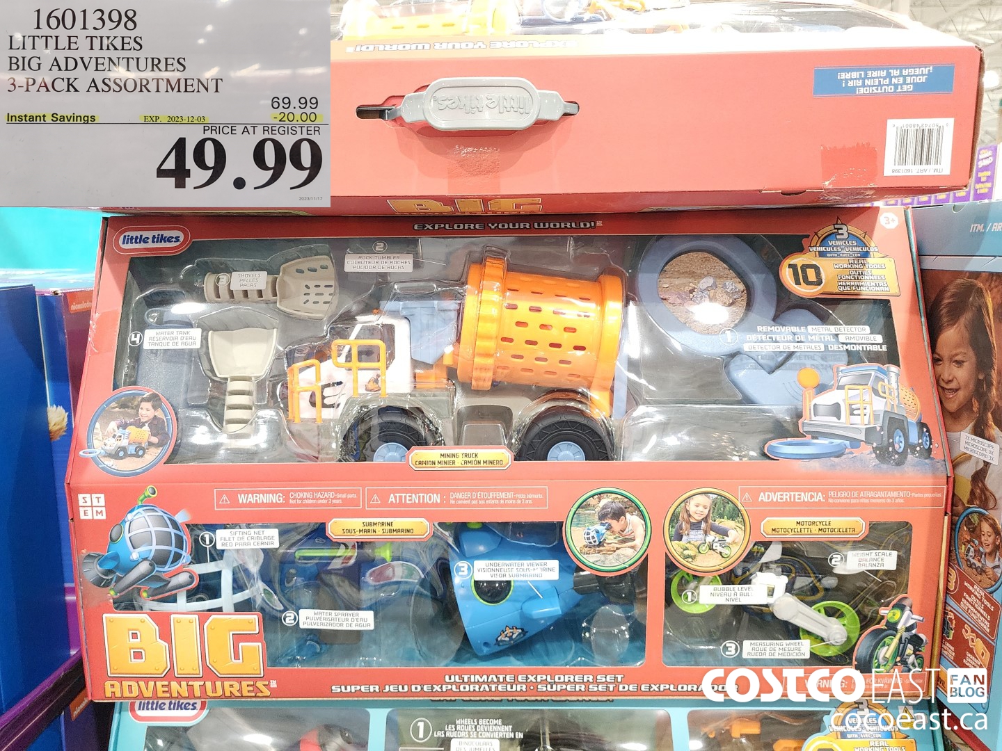 1601398 LITTLE TIKES BIG ADVENTURES 3-PACK ASSORTMENT ($20.00 INSTANT SAVINGS EXPIRES ON 2023-12-03) $49.99