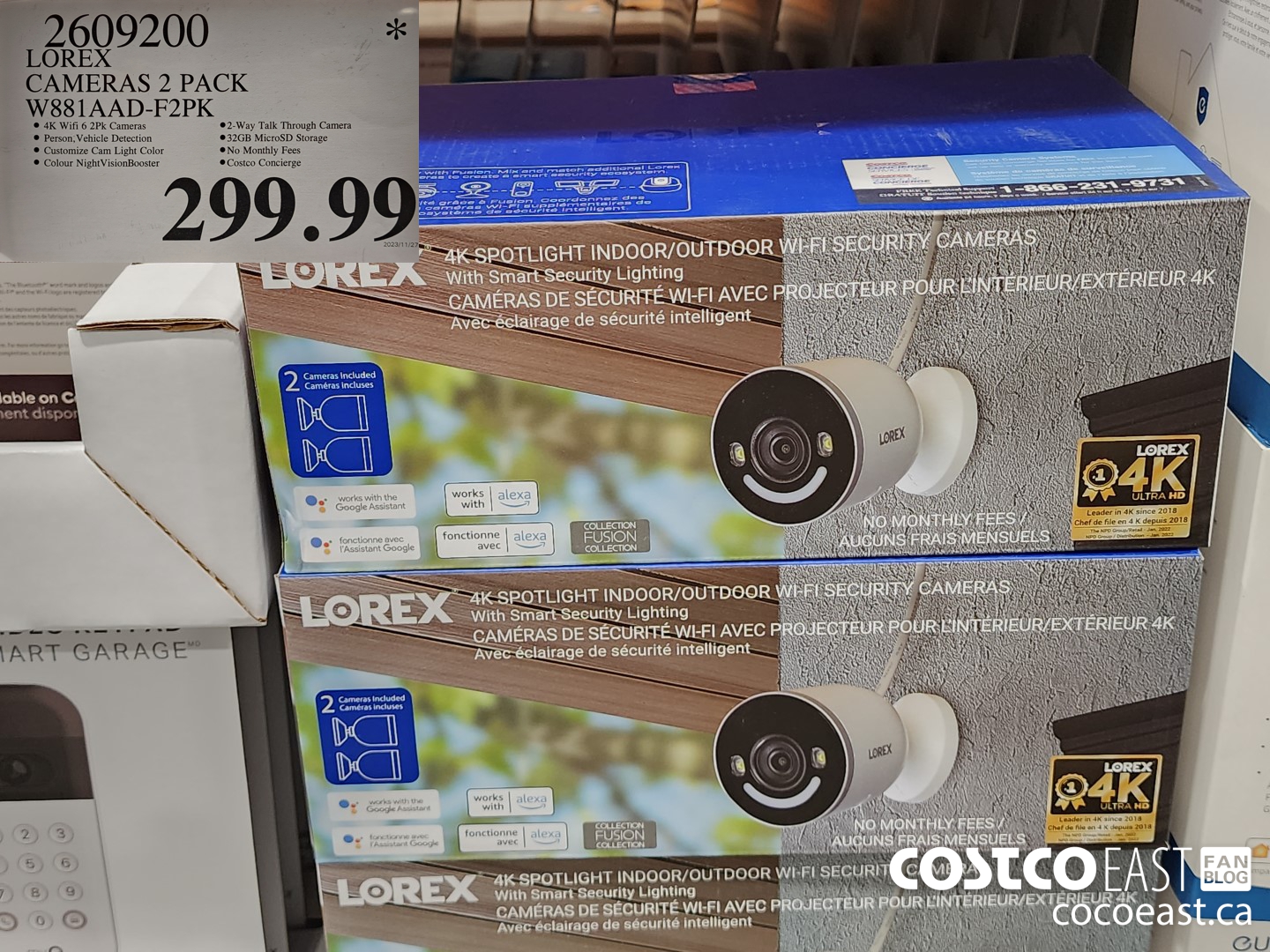 2609200 LOREX CAMERAS 2 PACK W881AAD-F2PK $299.99