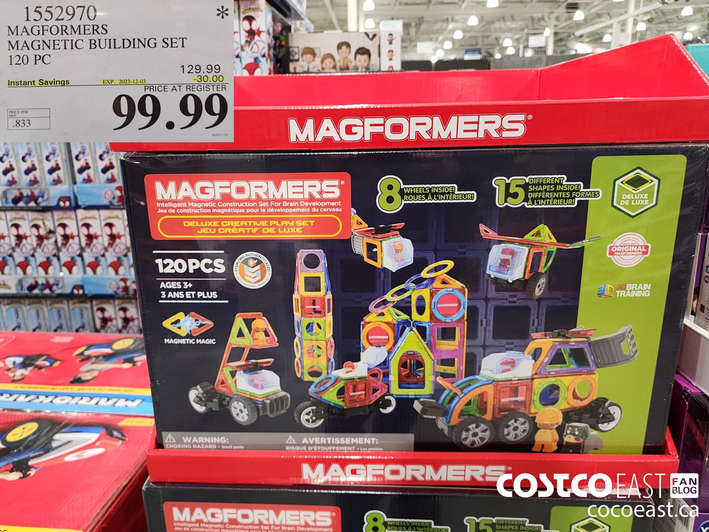 1552970 MAGFORMERS MAGNETIC BUILDING SET 120 PC ($30.00 INSTANT SAVINGS EXPIRES ON 2023-12-03) $99.99