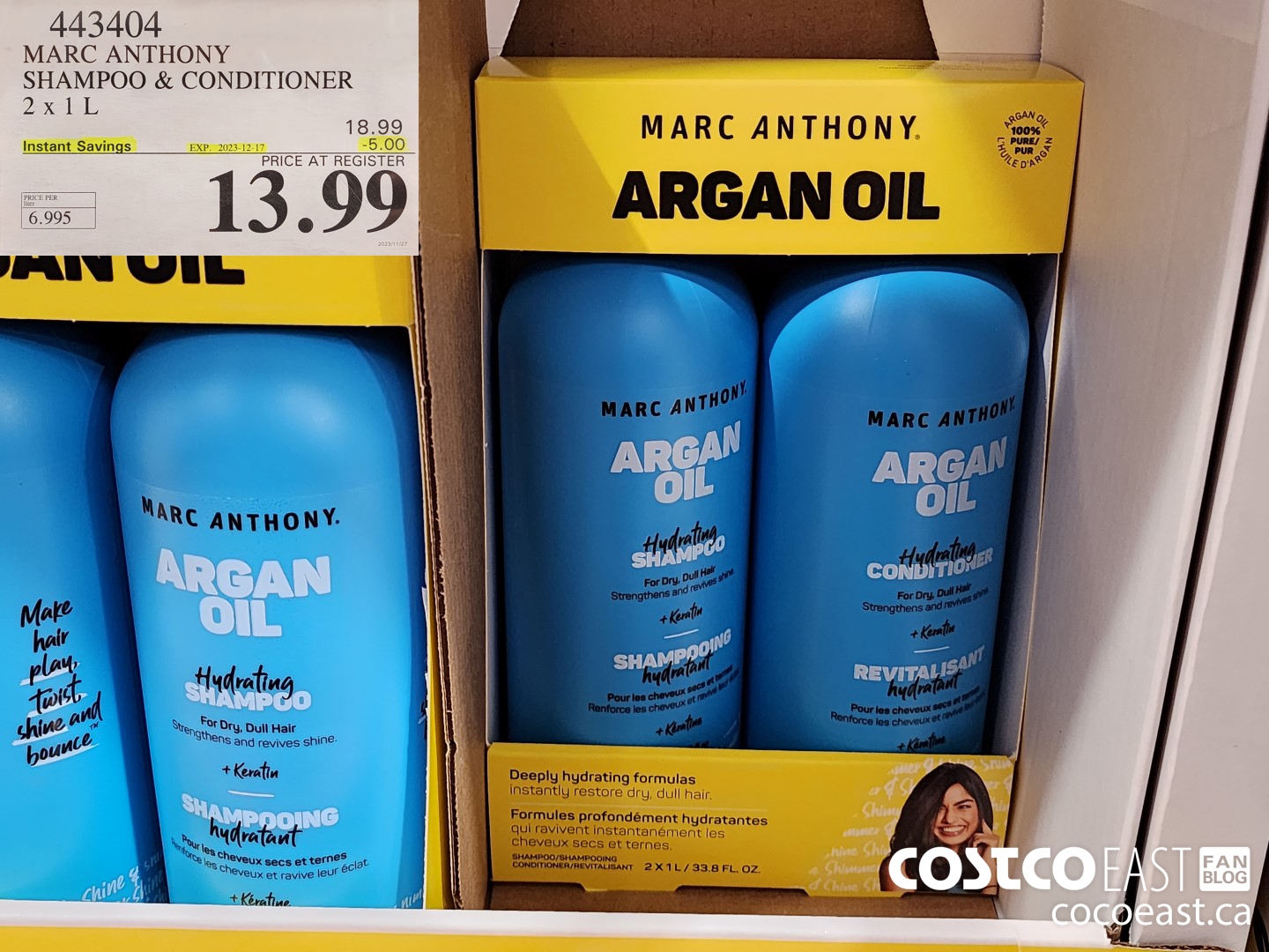 443404 MARC ANTHONY SHAMPOO & CONDITIONER 2 X 1L ($5.00 INSTANT SAVINGS EXPIRES ON 2023-12-17) $13.99