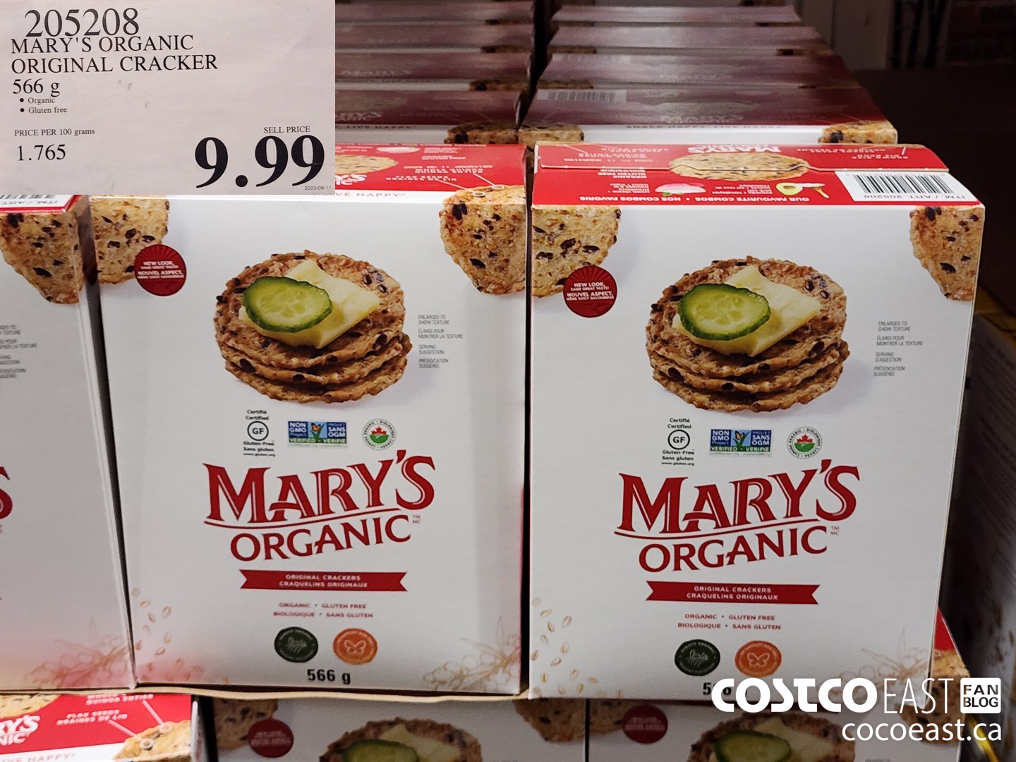 205208 MARY'S ORGANIC ORIGINAL CRACKER 566G $9.99