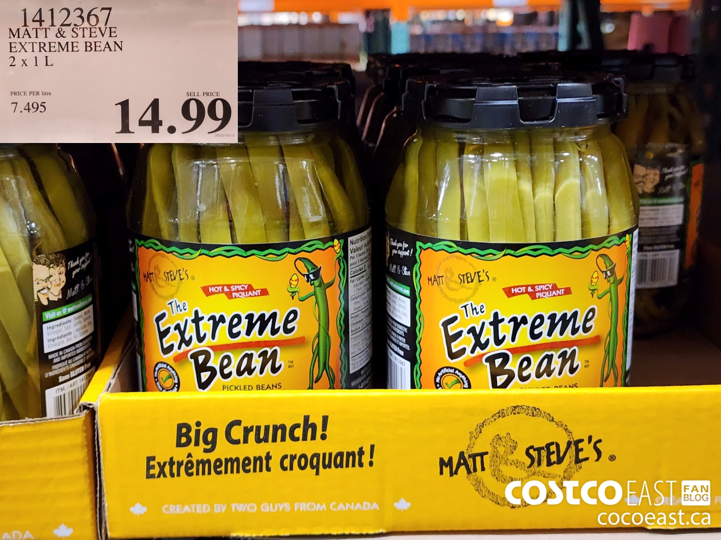 1412367 MATT & STEVE EXTREME BEAN 2 X 1L $14.99