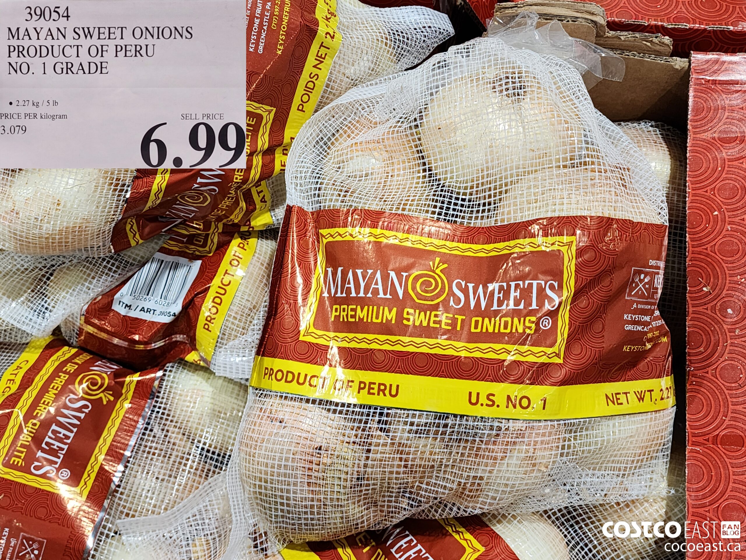 39054 MAYAN SWEET ONIONS PRODUCT OF PERU NO. 1 GRADE $6.99