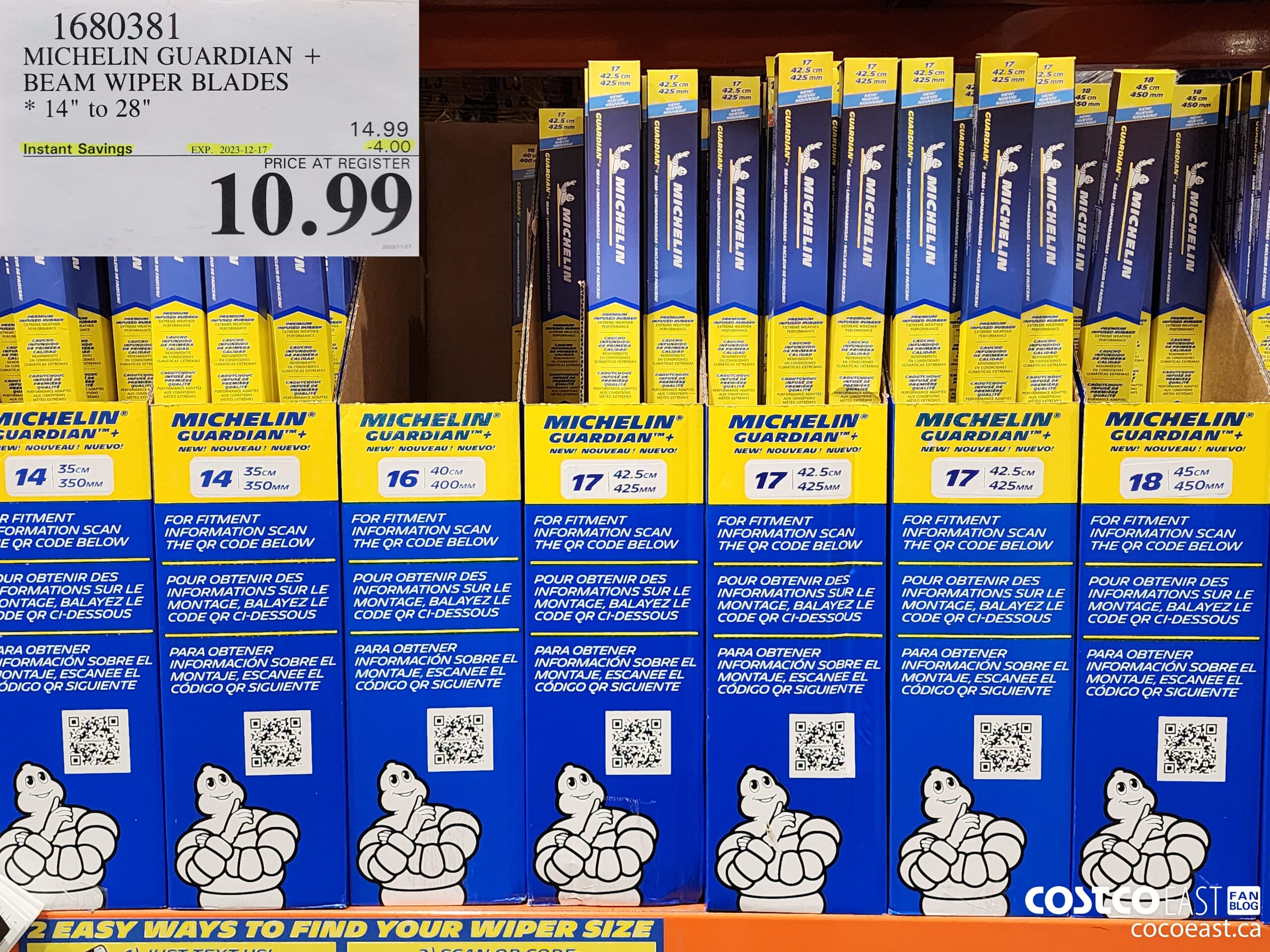 1680381 MICHELIN GUARDIAN + BEAM WIPER BLADES * 14