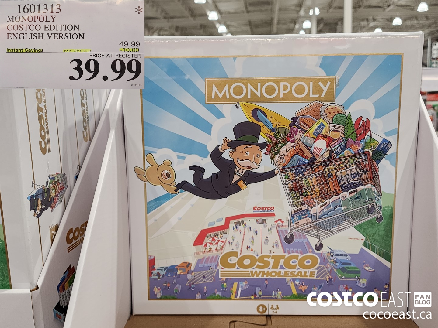 1601313 MONOPOLY COSTCO EDITION ENGLISH VERSION ($10.00 INSTANT SAVINGS EXPIRES ON 2023-12-10) $39.99
