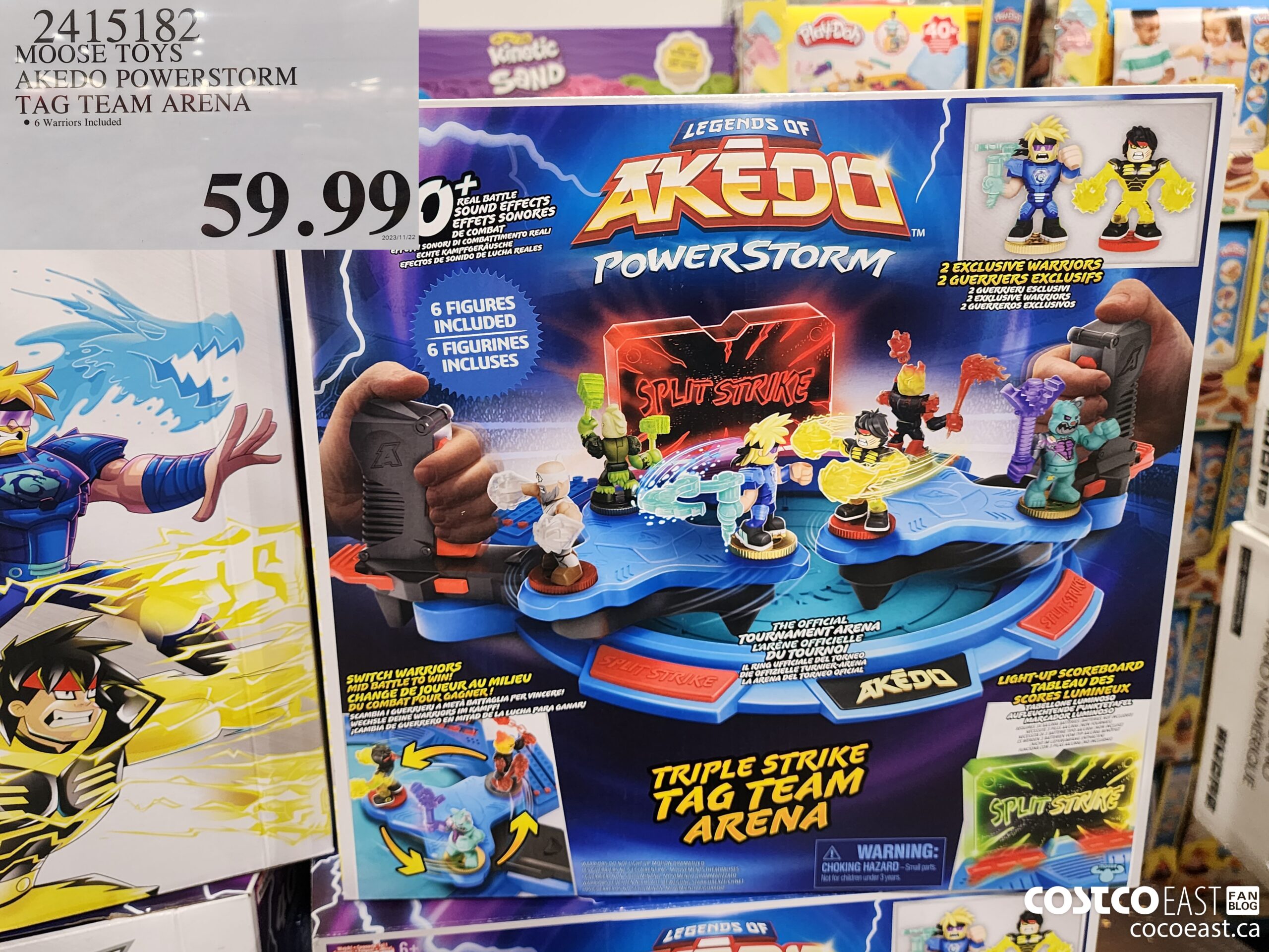 2415182 MOOSE TOYS AKEDO POWERSTORM TAG TEAM ARENA $59.99