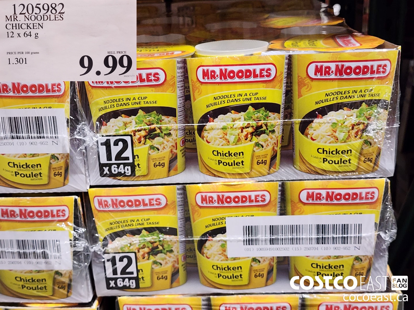 1205982 MR. NOODLES CHICKEN 12 x 64 G $9.99