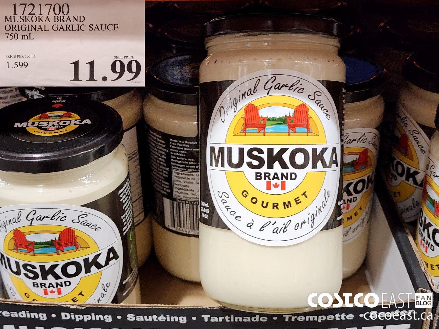 1721700 MUSKOKA GOURMET ORIGINAL GARLIC SAUCE 750 mil $11.99