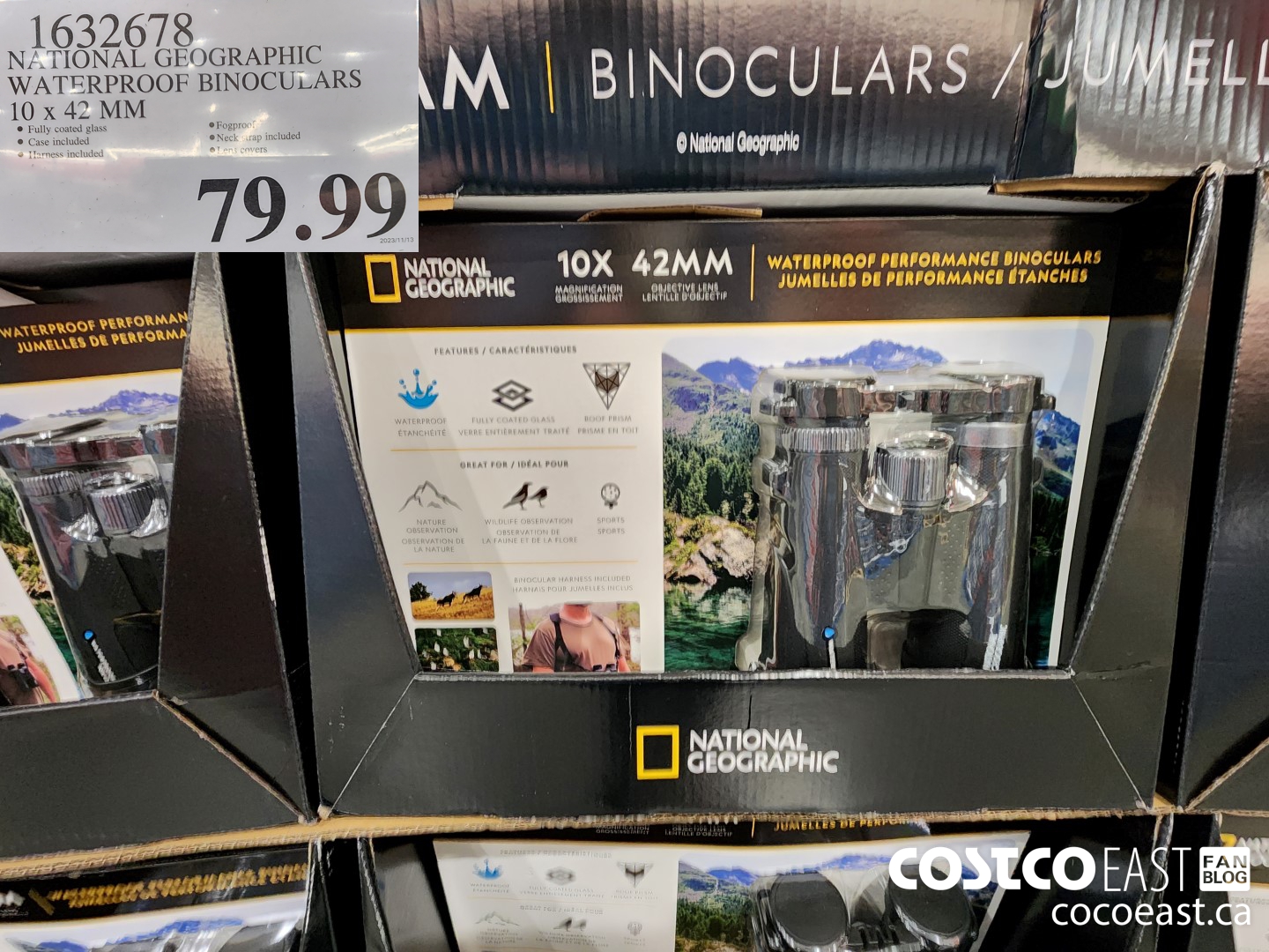 1632678 NATIONAL GEOGRAPHIC WATERPROOF BINOCULARS 10 X 42 MM $79.99