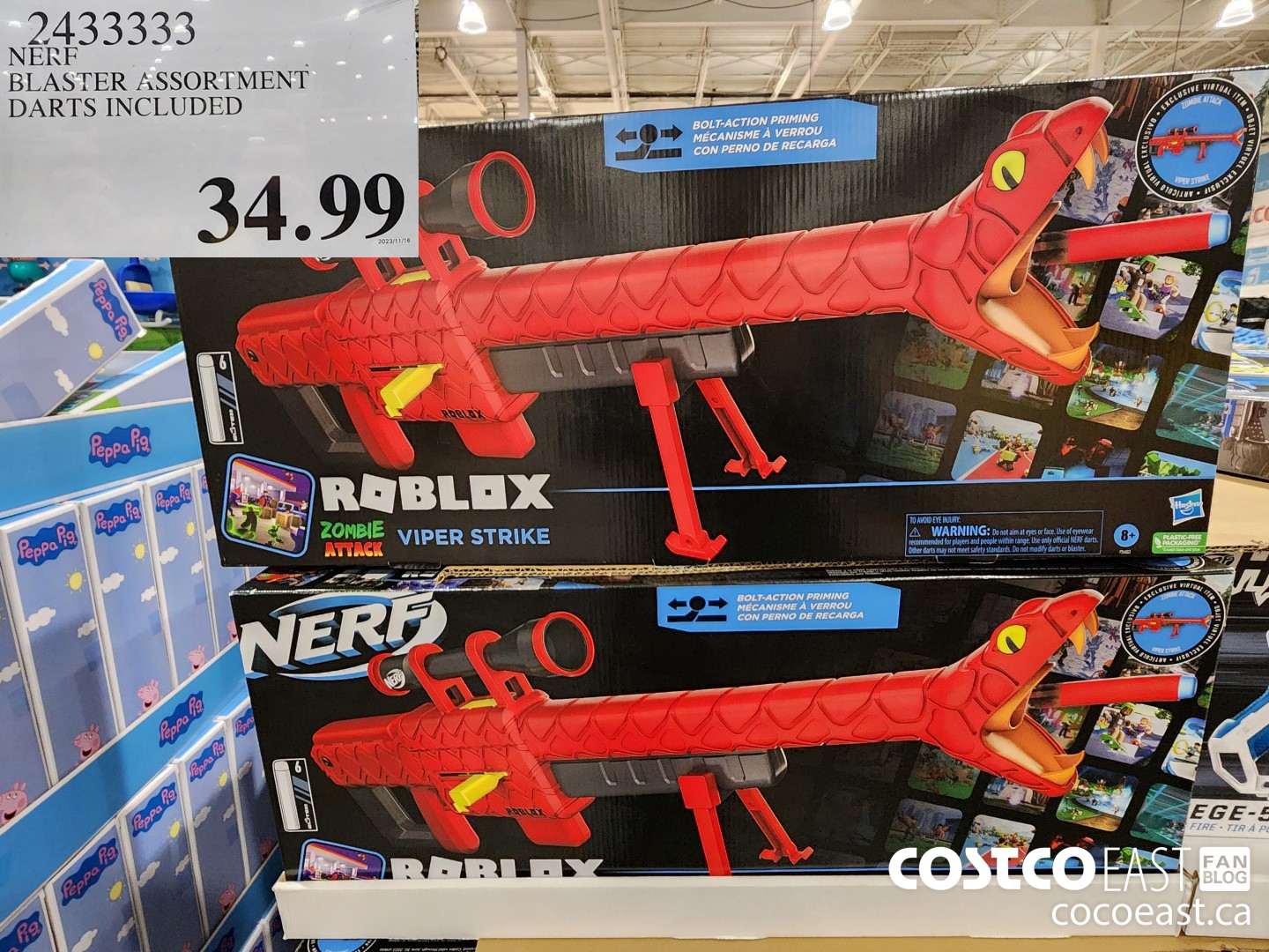 2433333 NERF BLASTER ASSORTMENT DARTS INCLUDED $34.99