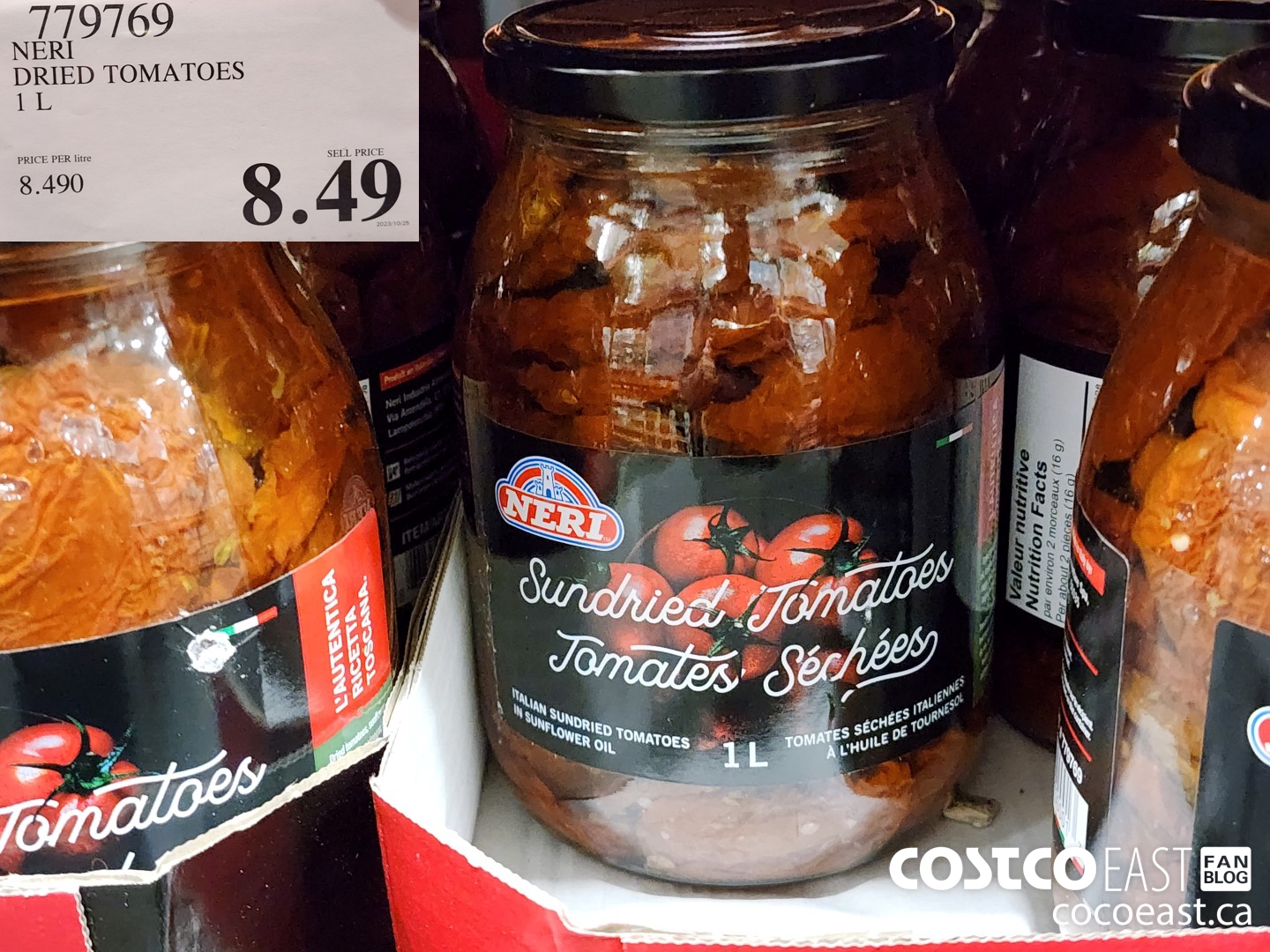 779769 NERI DRIED TOMATOES 1 L $8.49