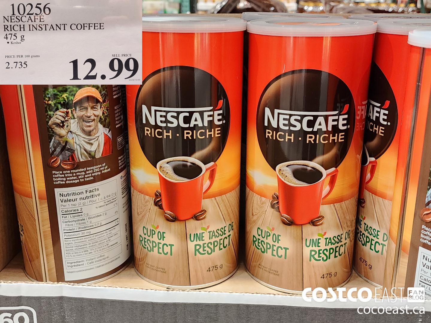 10256 NESCAFE RICH INSTANT COFFEE 475 G $12.99