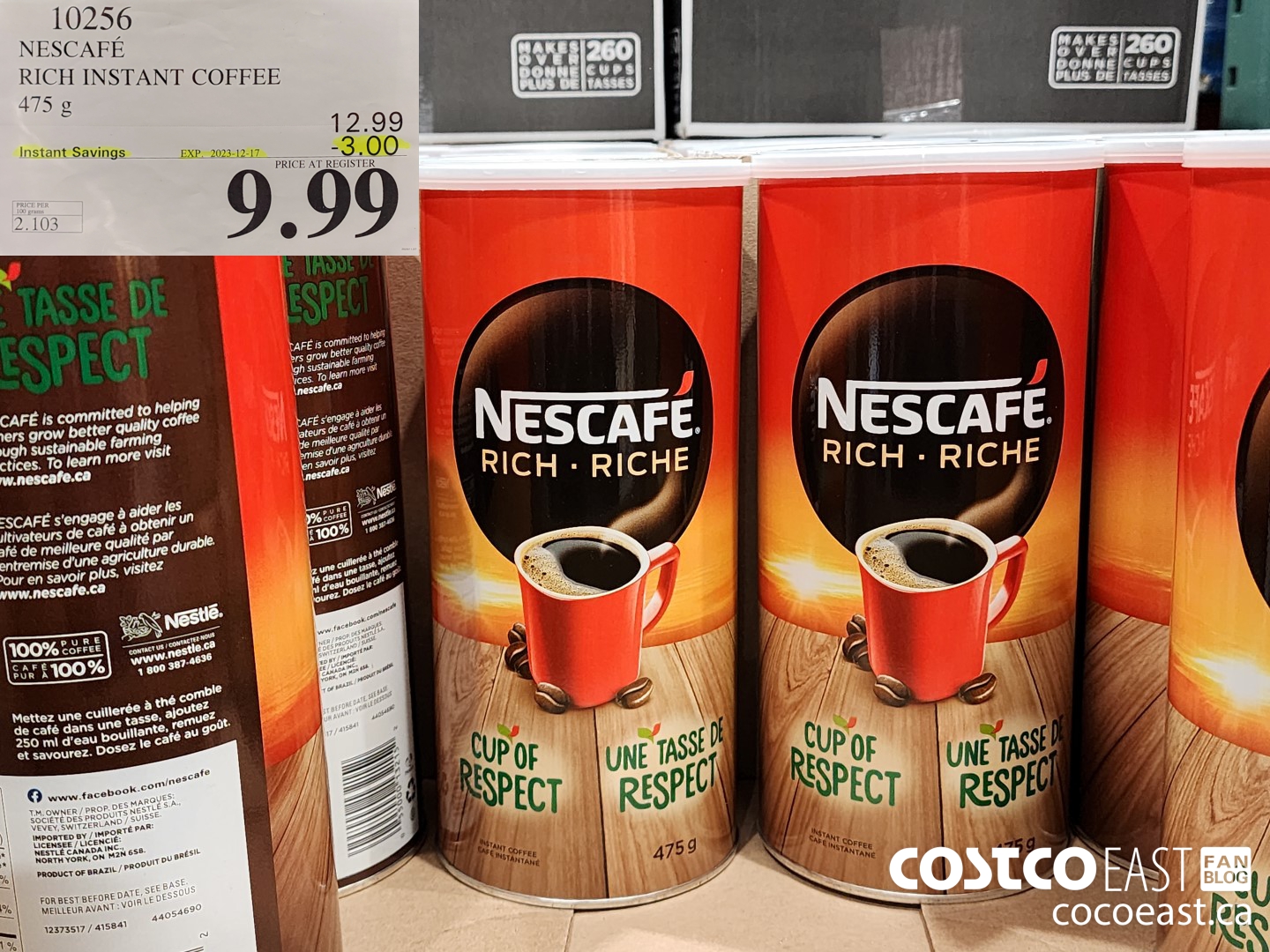 10256 NESCAFE RICH INSTANT COFFEE 475 G ($3.00 INSTANT SAVINGS EXPIRES ON 2023-12-17) $9.99