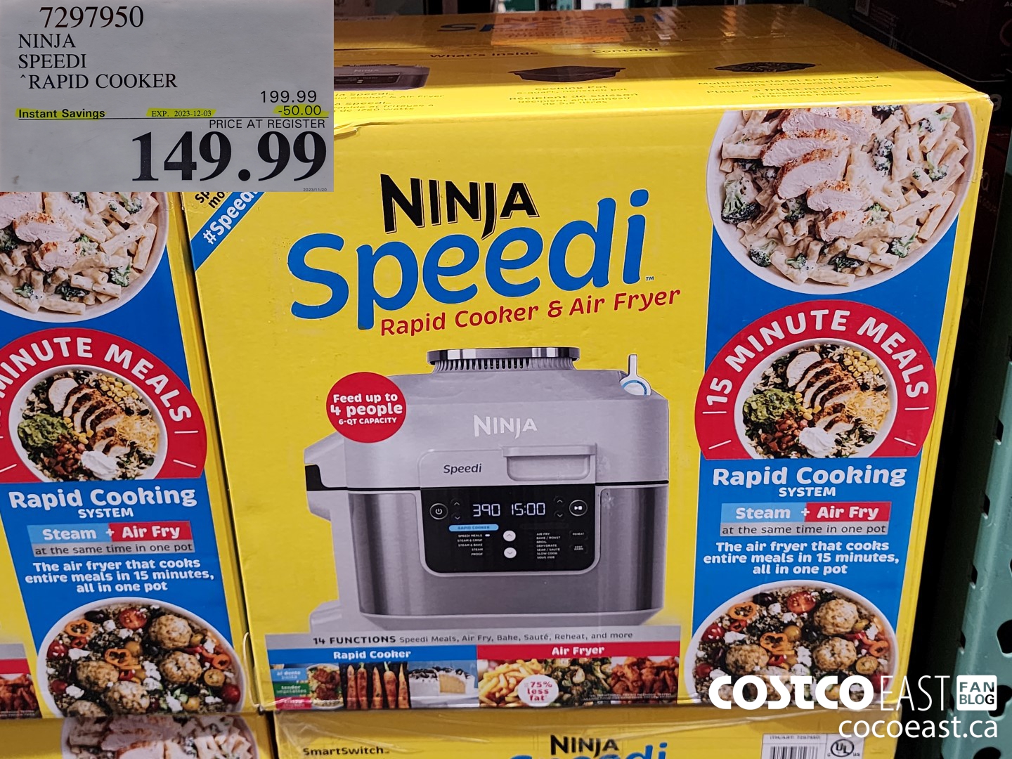 7297950 NINJA SPEEDI RAPID COOKER ($50.00 INSTANT SAVINGS EXPIRES ON 2023-12-03) $149.99