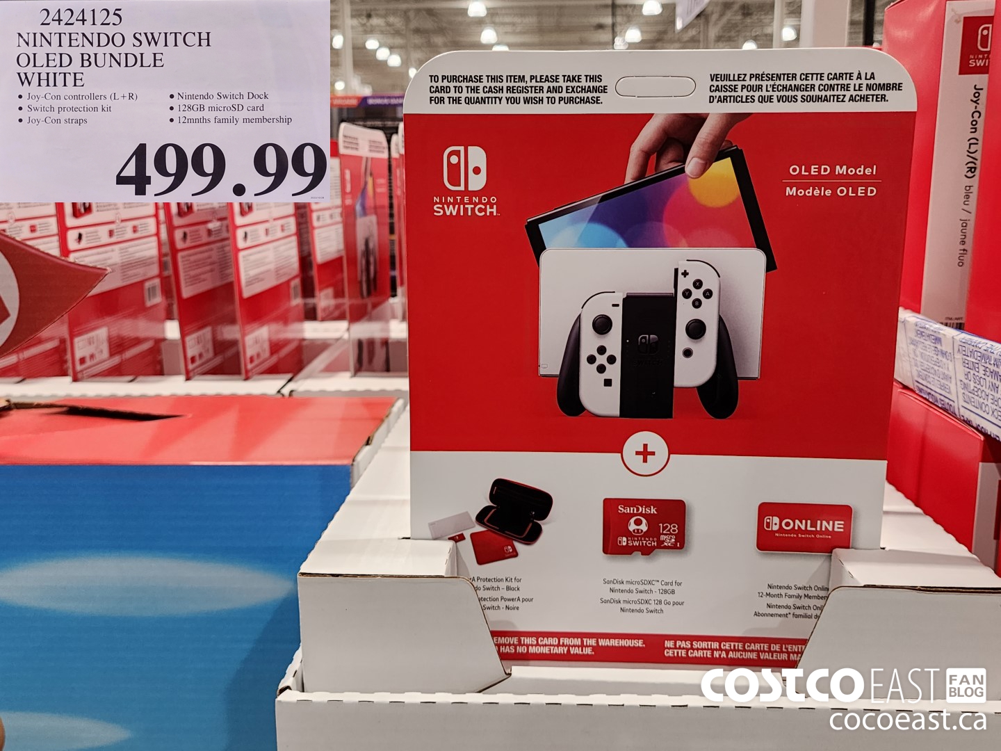 2424125 NINTENDO SWITCH OLED BUNDLE WHITE $499.99