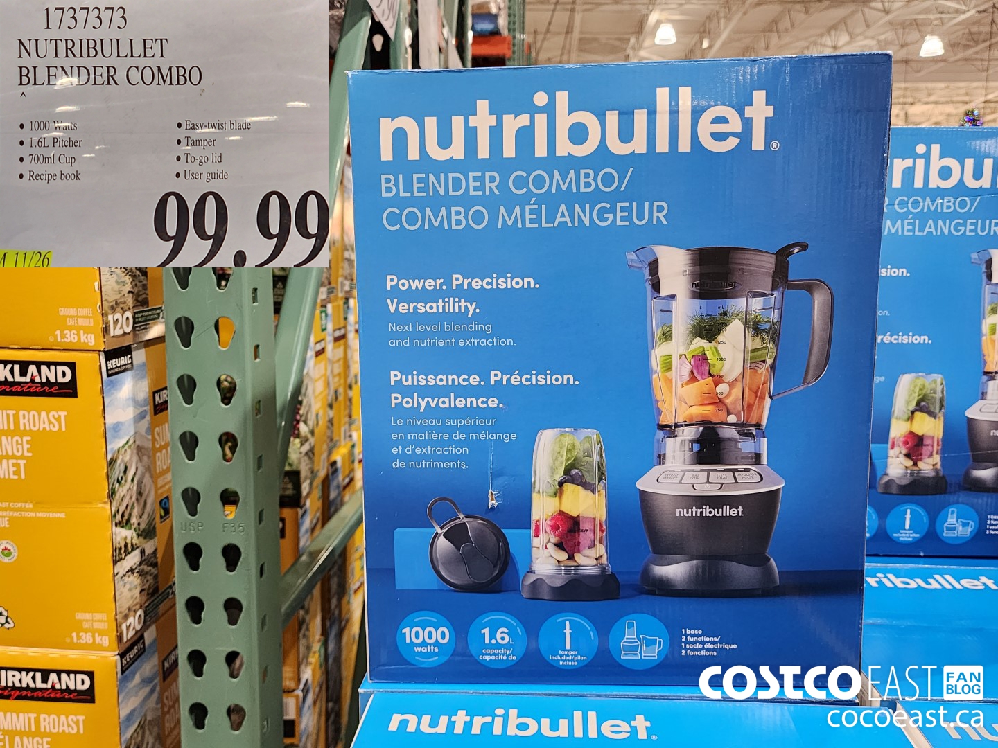 1737373 NUTRIBULLET BLENDER COMBO $99.99