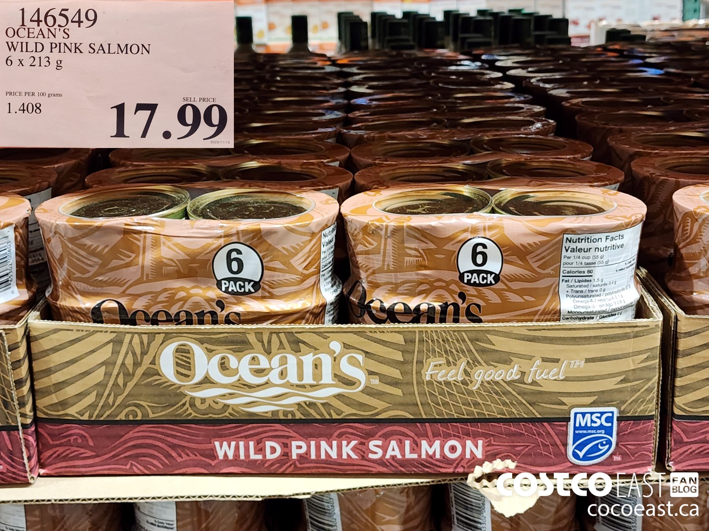 146549 OCEAN'S WILD PINK SALMON 6 X 213 $17.99