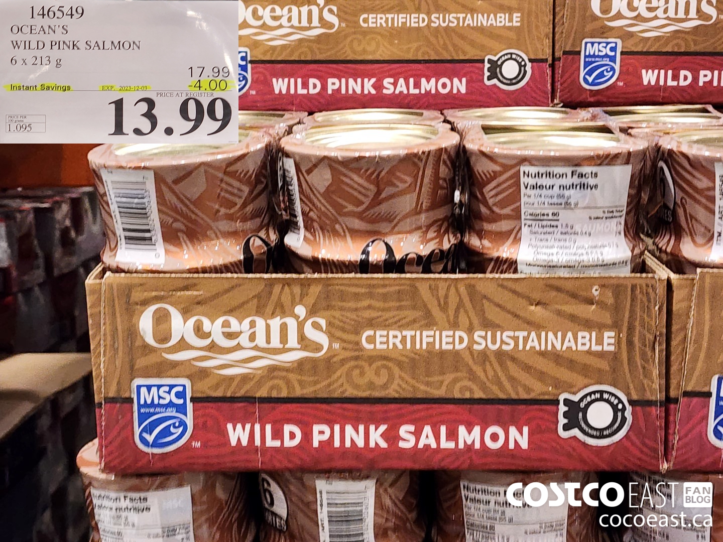 146549 OCEAN'S WILD PINK SALMON 6 X 213 ($4.00 INSTANT SAVINGS EXPIRES ON 2023-12-03) $13.99