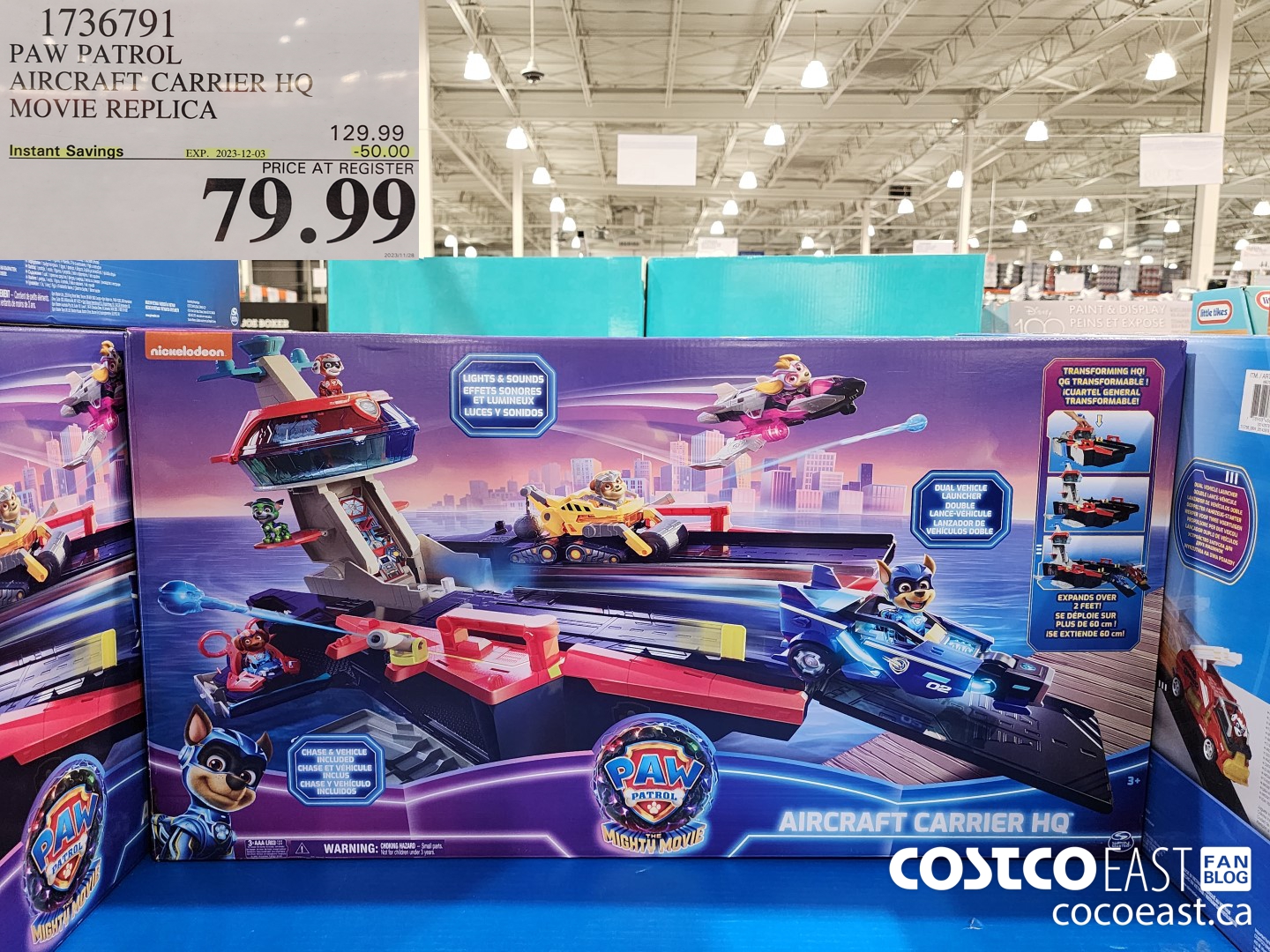 1736791 PAW PATROL AIRCRAFT CARRIER HQ MOVIE REPLICA ($50.00 INSTANT SAVINGS EXPIRES ON 2023-12-03) $79.99