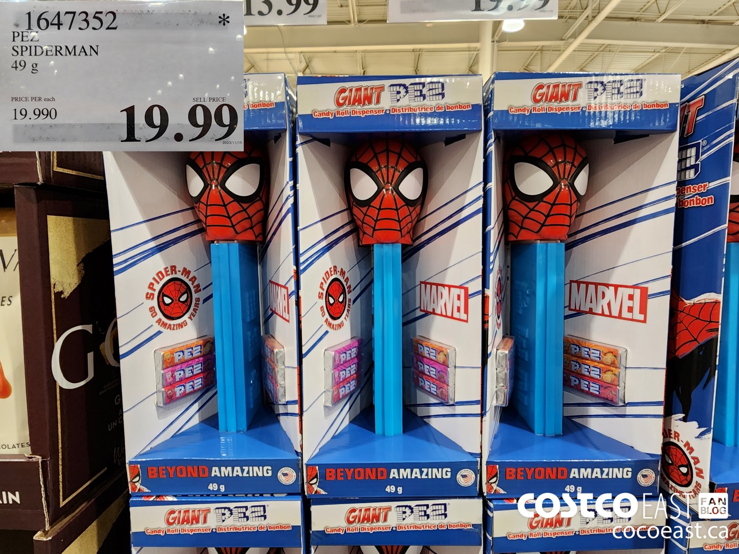 1647352 PEZ SPIDERMAN 49 g $19.99