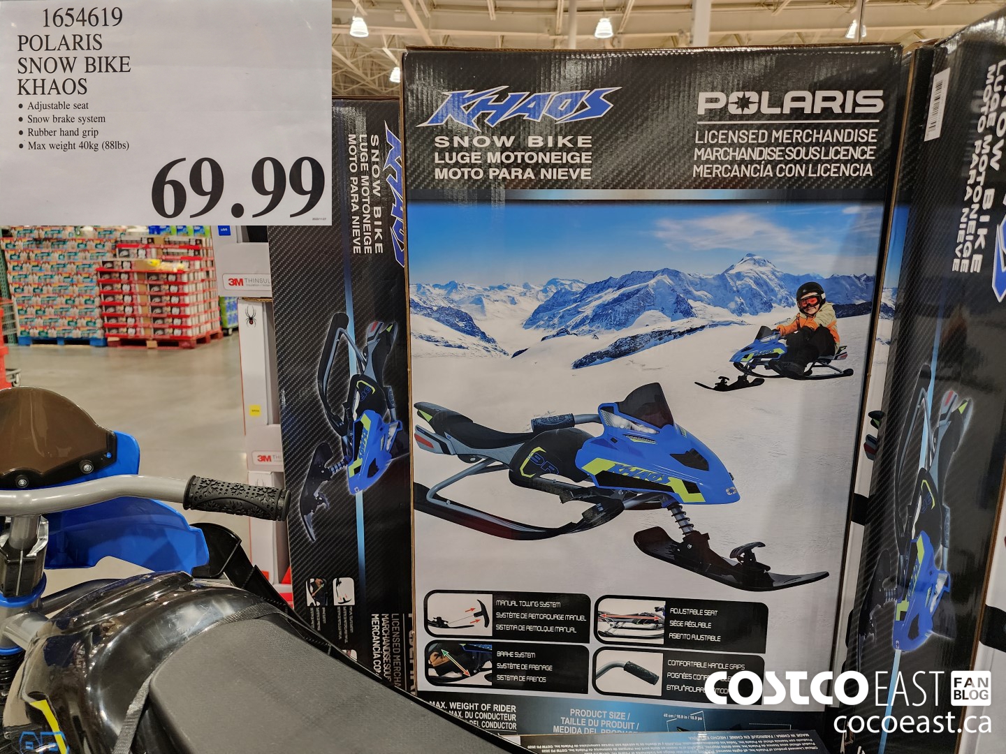 1654619 POLARIS SNOW BIKE KHAOS $69.99