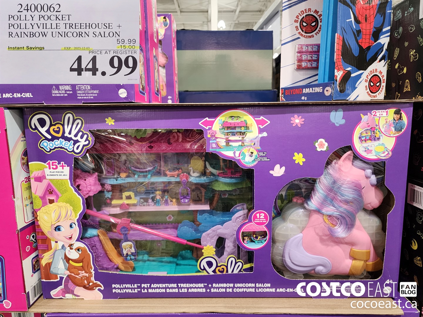 2400062 POLLY POCKET POLLYVILLE TREEHOUSE + RAINBOW UNICORN SALON ($15.00 INSTANT SAVINGS EXPIRES ON 2023-12-03) $44.99