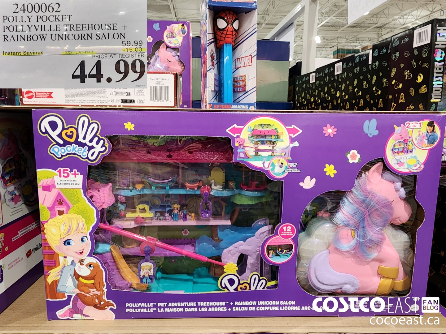 2400062 POLLY POCKET POLLYVILLE TREEHOUSE + RAINBOW UNICORN SALON ($15.00 INSTANT SAVINGS EXPIRES ON 2023-12-03) $44.99