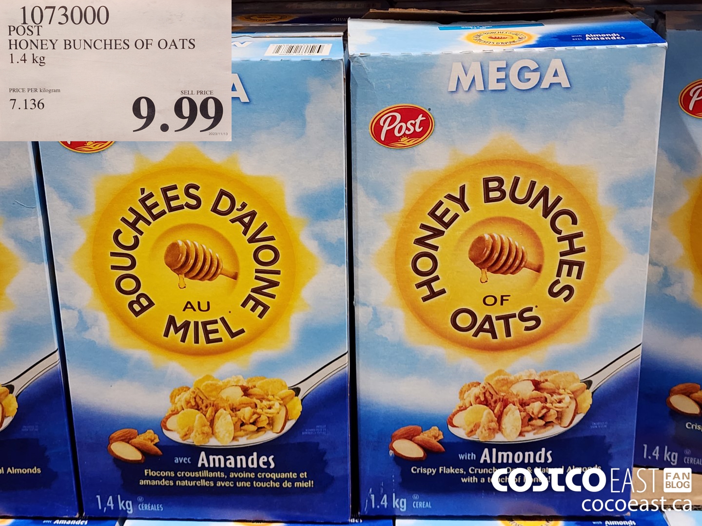 1073000 POST HONEY BUNCHES OF OATS 1.4 KG $9.99