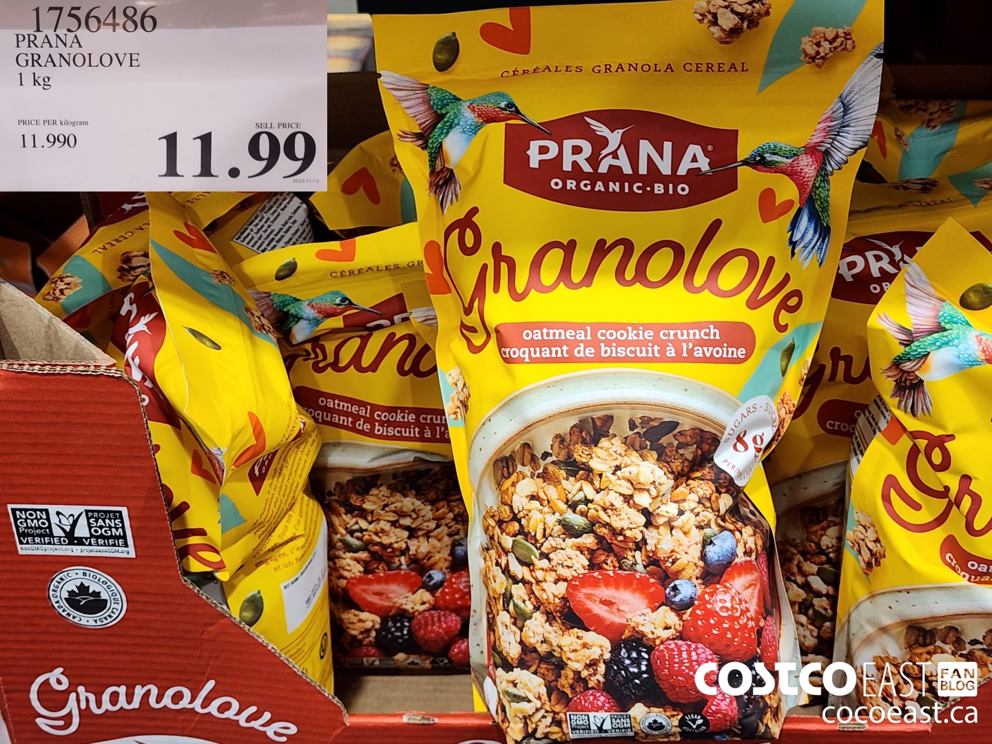 1756486 PRANA GRANOLOVE 1 KG $11.99