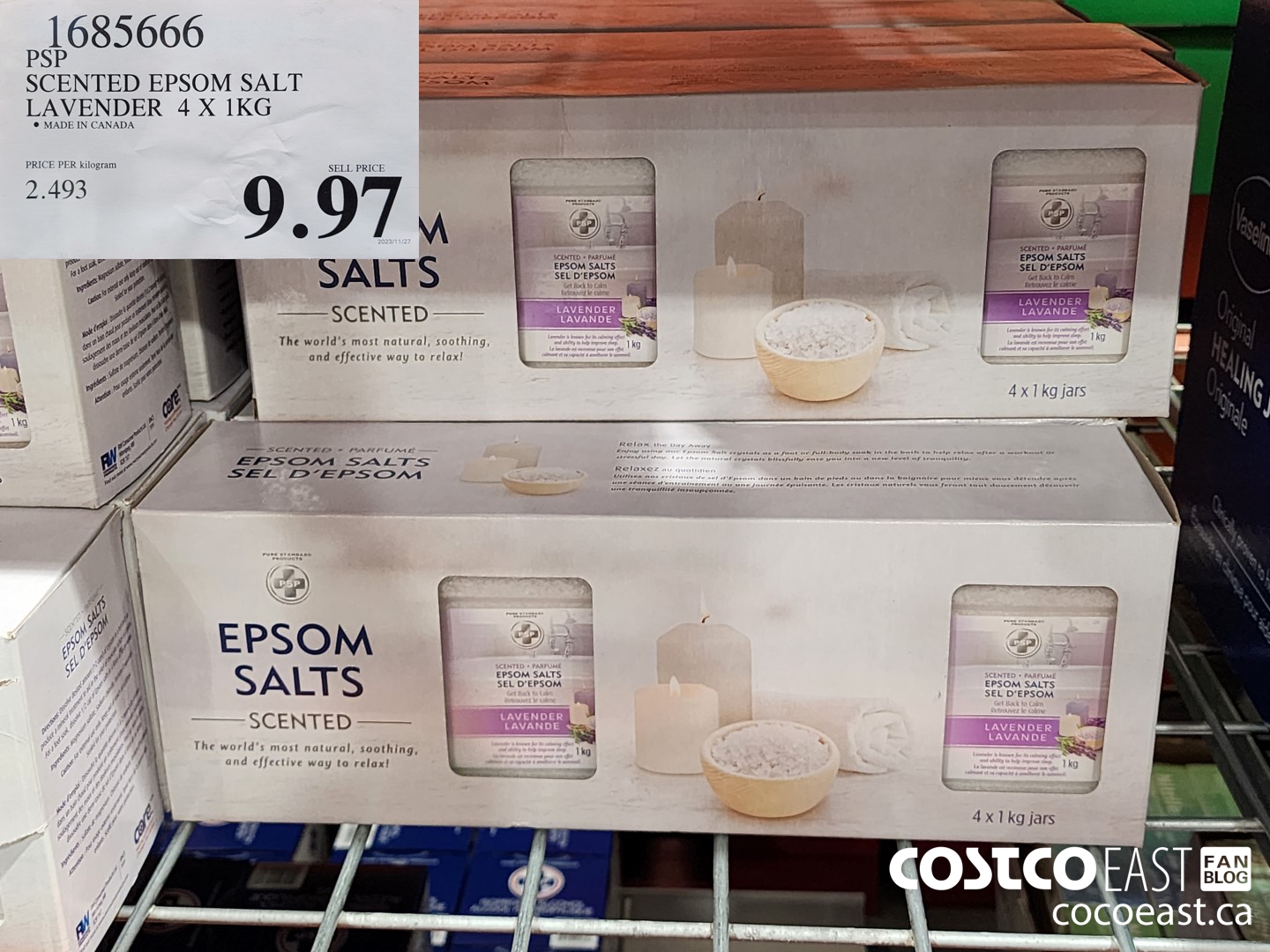 1685666 PSP SCENTED EPSOM SALT LAVENDER 4 X 1KG $9.97