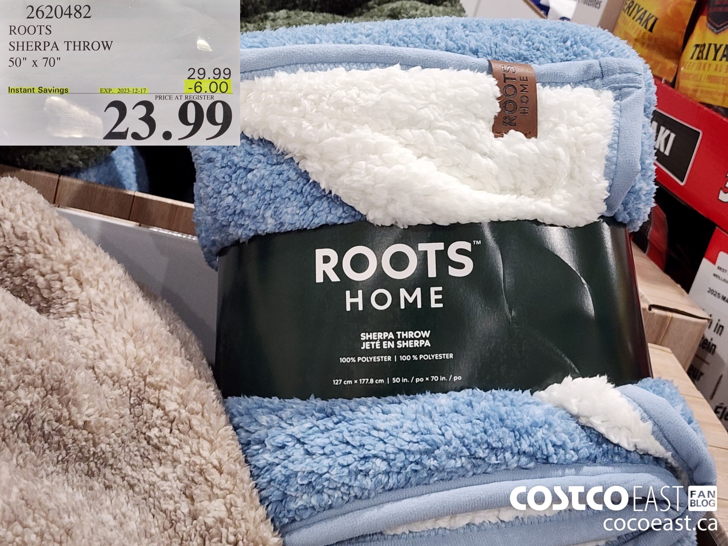 2620482 ROOTS SHERPA THROW 50
