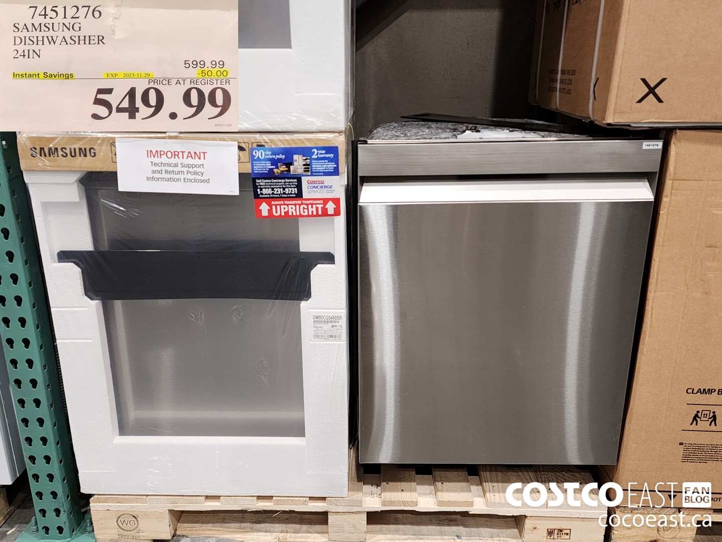 7451276 SAMSUNG DISHWASHER 24IN ($50.00 INSTANT SAVINGS EXPIRES ON 2023-11-29) $549.99