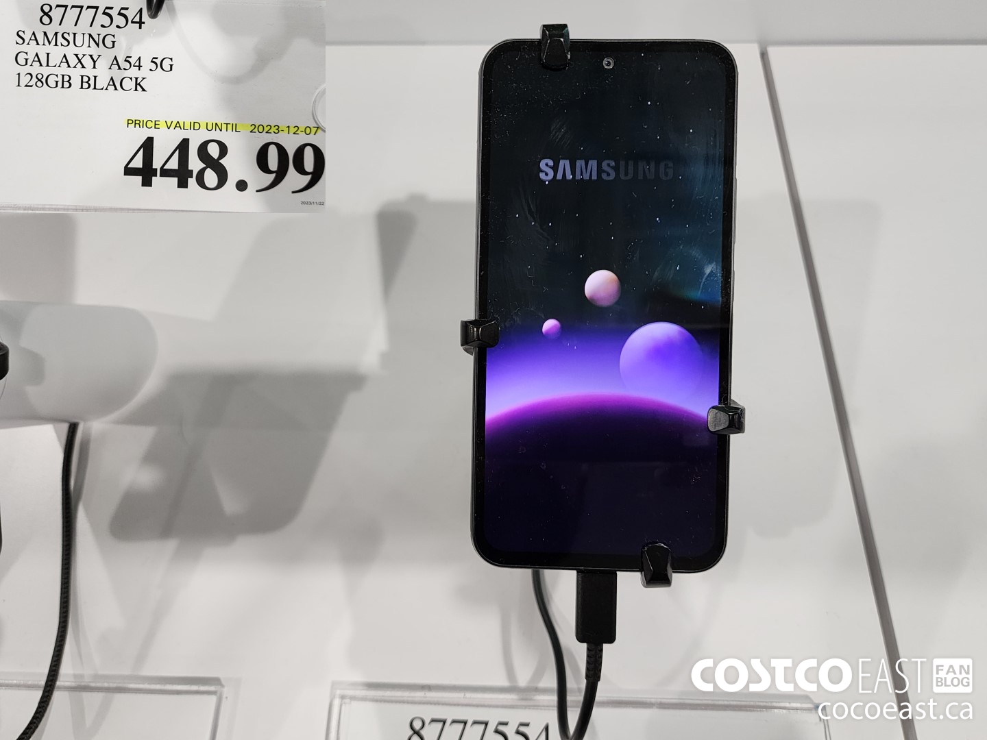 8777554 SAMSUNG GALAXY A54 5G 128GB BLACK $448.99