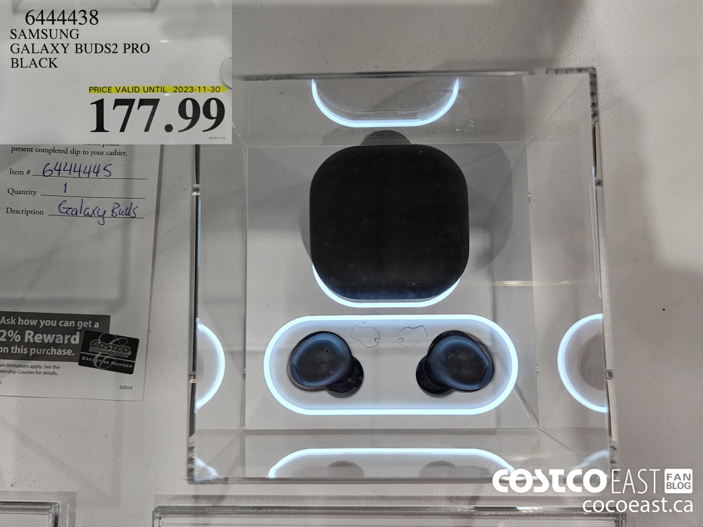 6444438 SAMSUNG GALAXY BUDS2 PRO BLACK $177.99