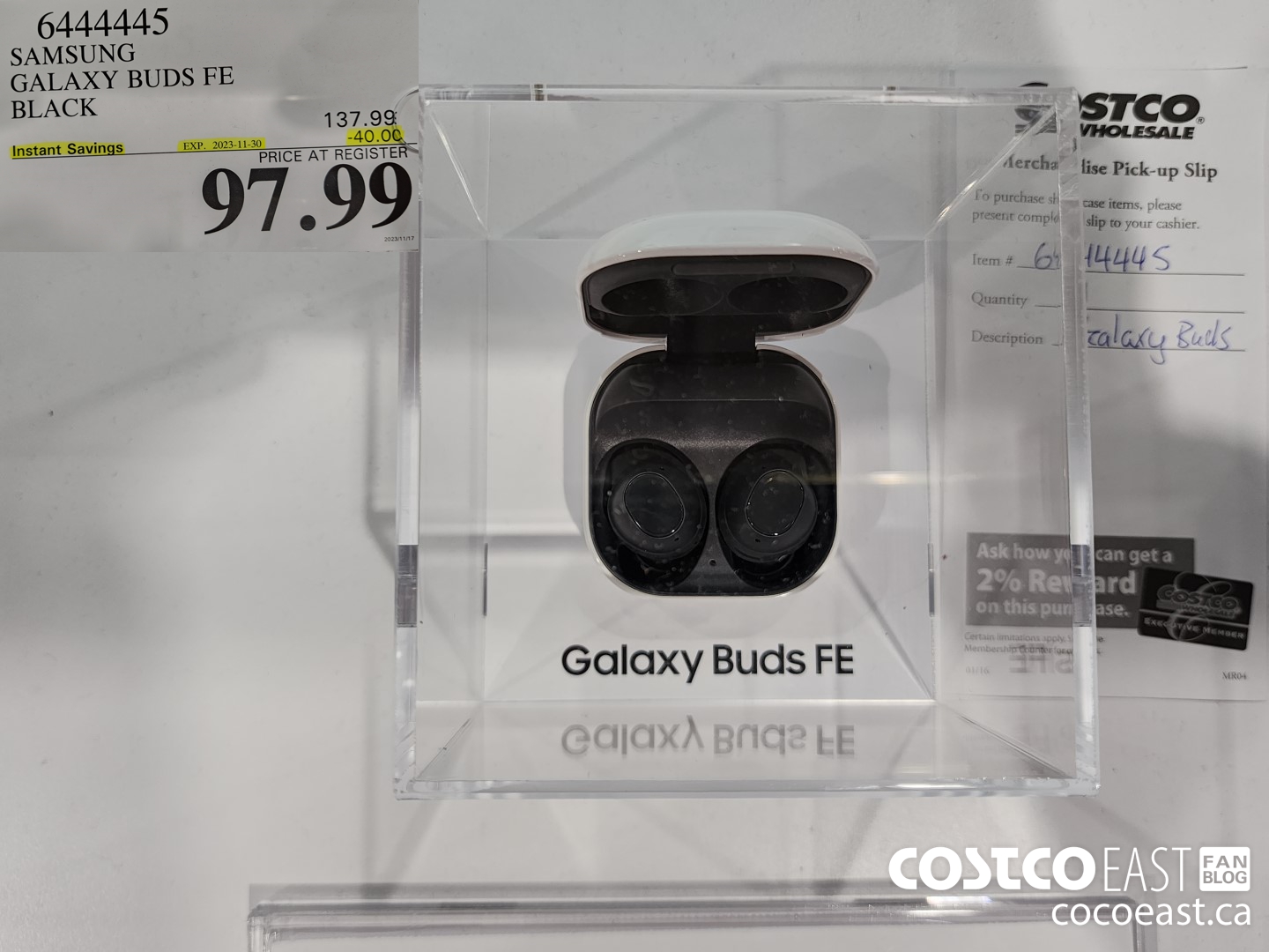 6444445 SAMSUNG GALAXY BUDS FE BLACK ($40.00 INSTANT SAVINGS EXPIRES ON 2023-11-30) $97.99