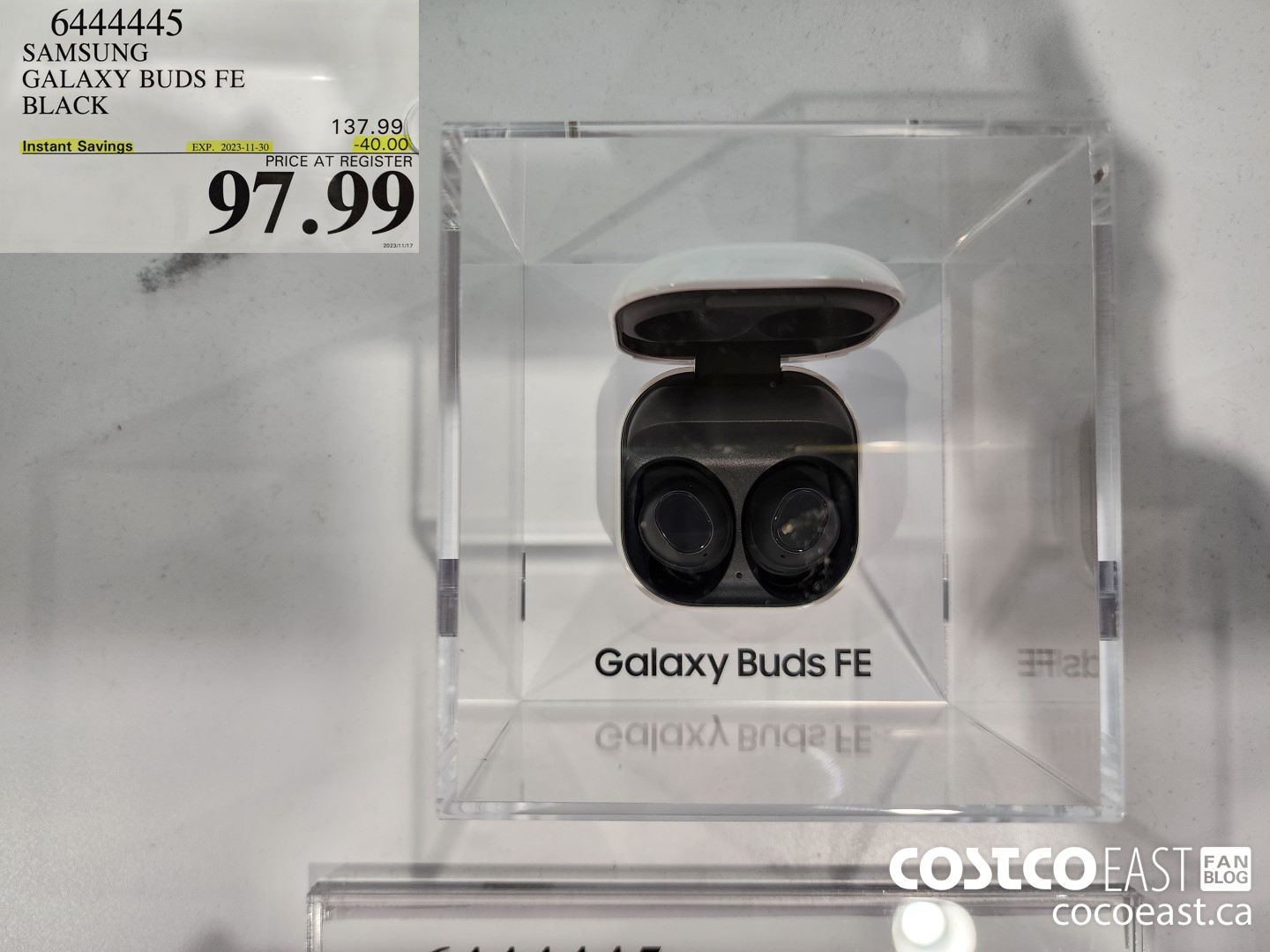 6444445 SAMSUNG GALAXY BUDS FE BLACK ($40.00 INSTANT SAVINGS EXPIRES ON 2023-11-30) $97.99