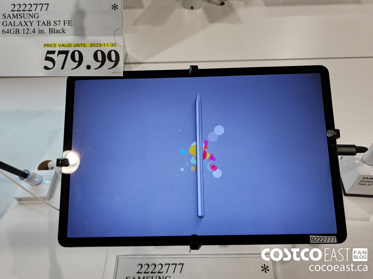 2222777 SAMSUNG GALAXY TAB S7 FE 64GB 12.4 IN. BLACK $579.99