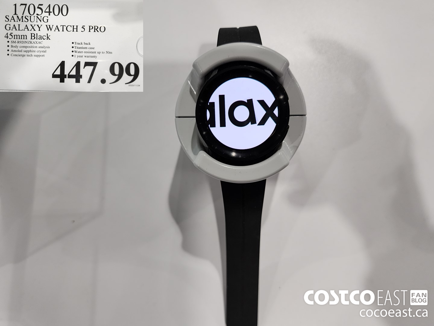 1705400 SAMSUNG GALAXY WATCH 5 PRO 45mm Black $447.99