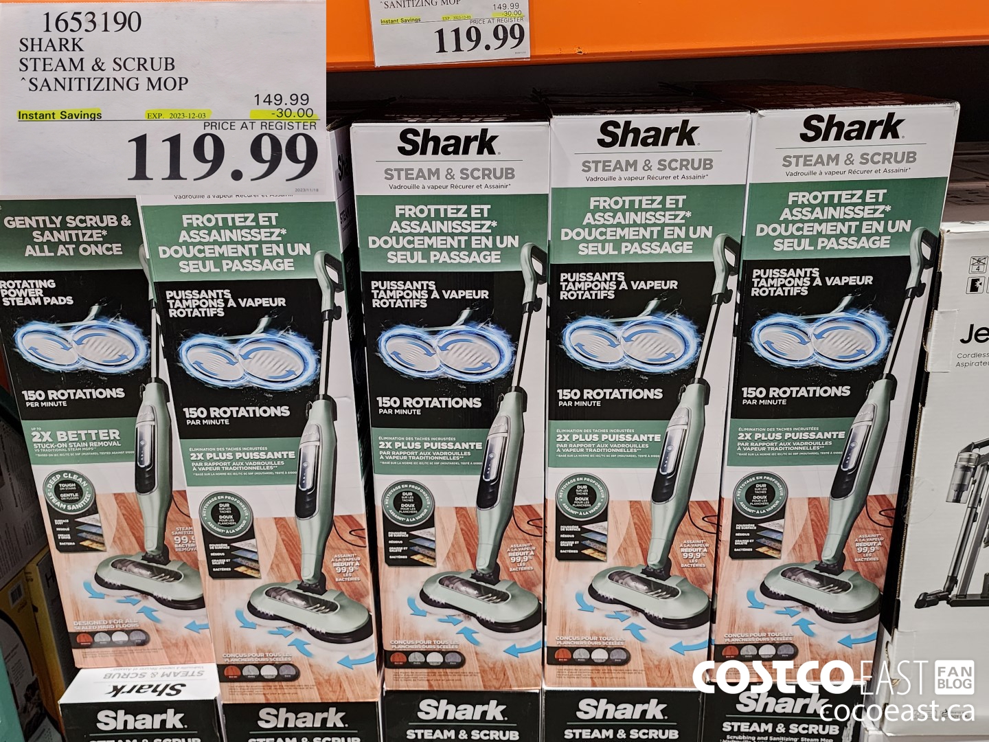 1653190 SHARK STEAM & SCRUB SANITIZING MOP ($30.00 INSTANT SAVINGS EXPIRES ON 2023-12-03) $119.99