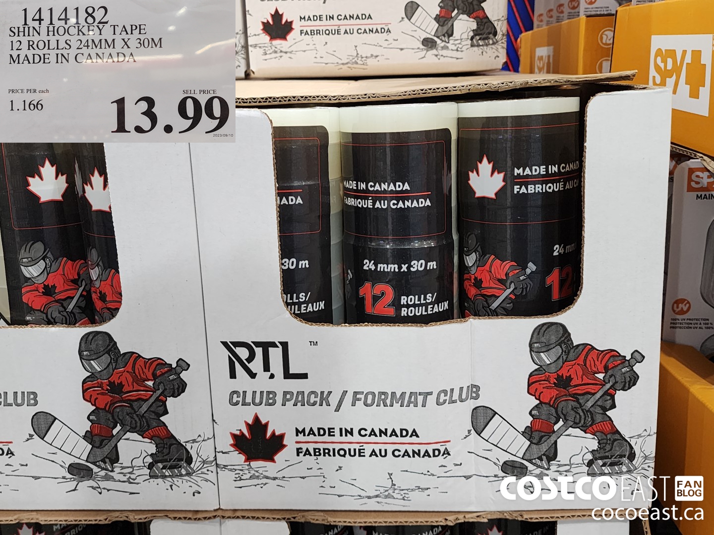 1414182 SHIN HOCKEY TAPE 12 ROLLS 24mm X 30m MADE IN CANADA $13.99