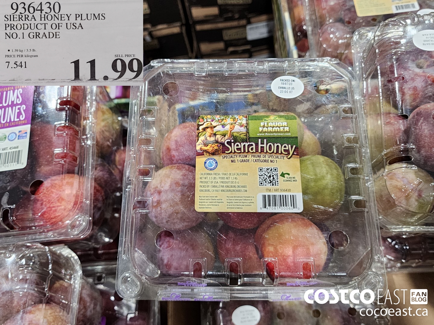 936430 SIERRA HONEY PLUMS PRODUCT OF USA NO. 1 GRADE $11.99