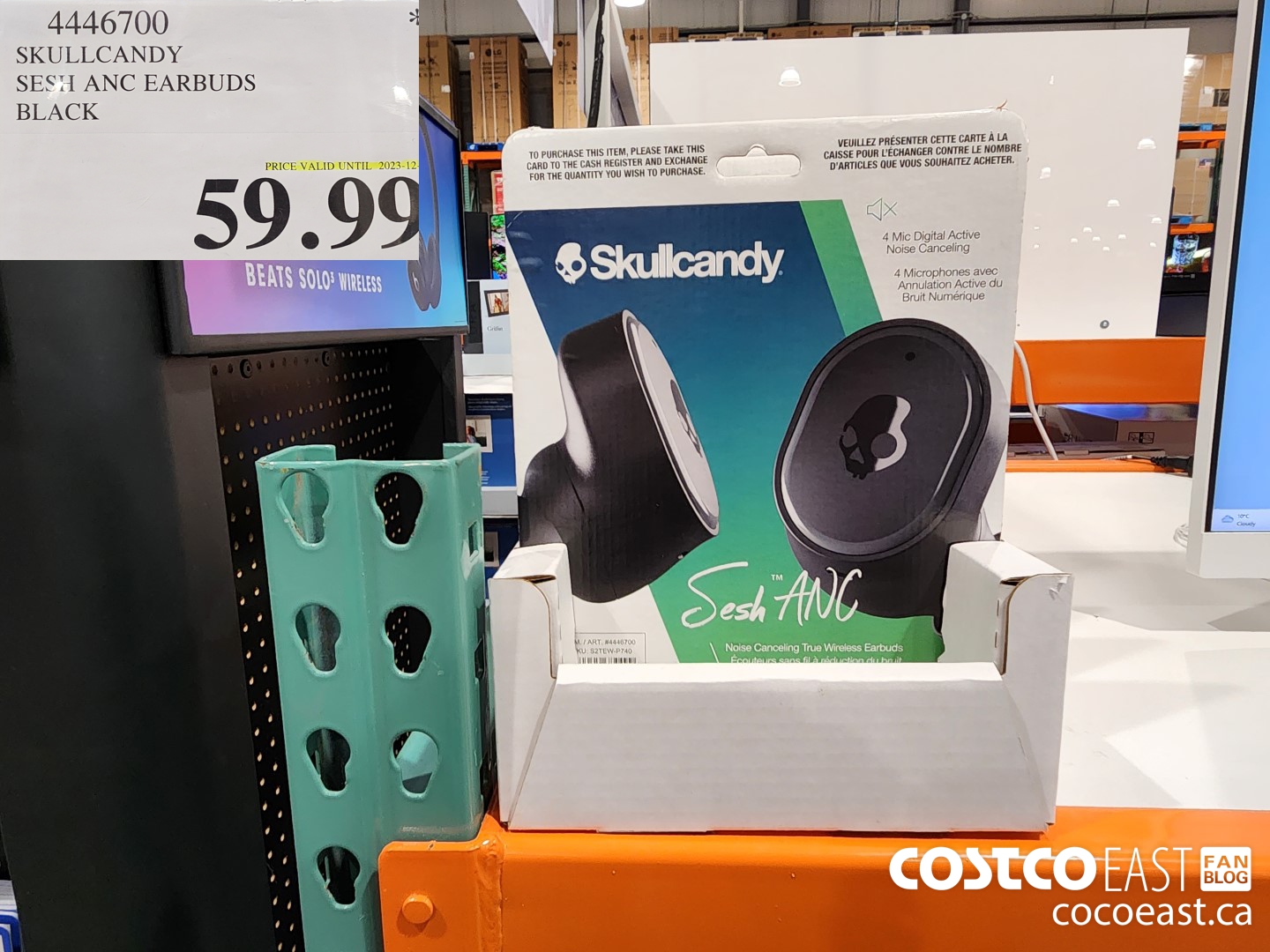 4446700 SKULLCANDY SESH ANC EARBUDS BLACK $59.99