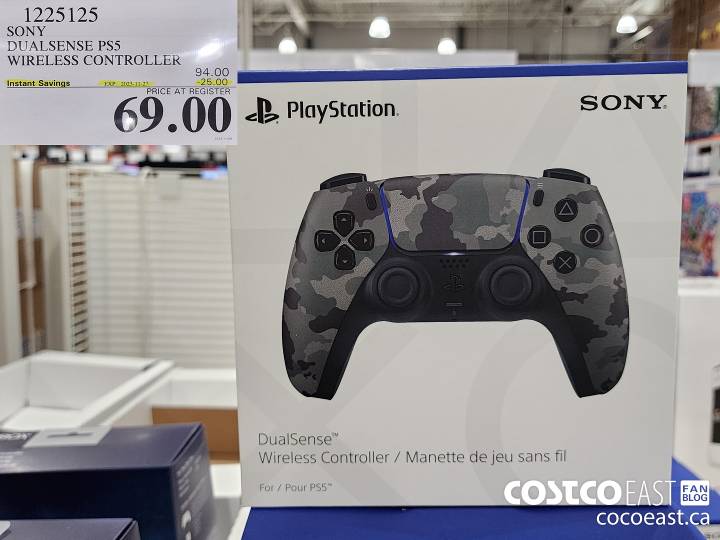 1225125 SONY DUALSENSE PS5 WIRELESS CONTROLLER ($25.00 INSTANT SAVINGS EXPIRES ON 2023-11-27) $69.00