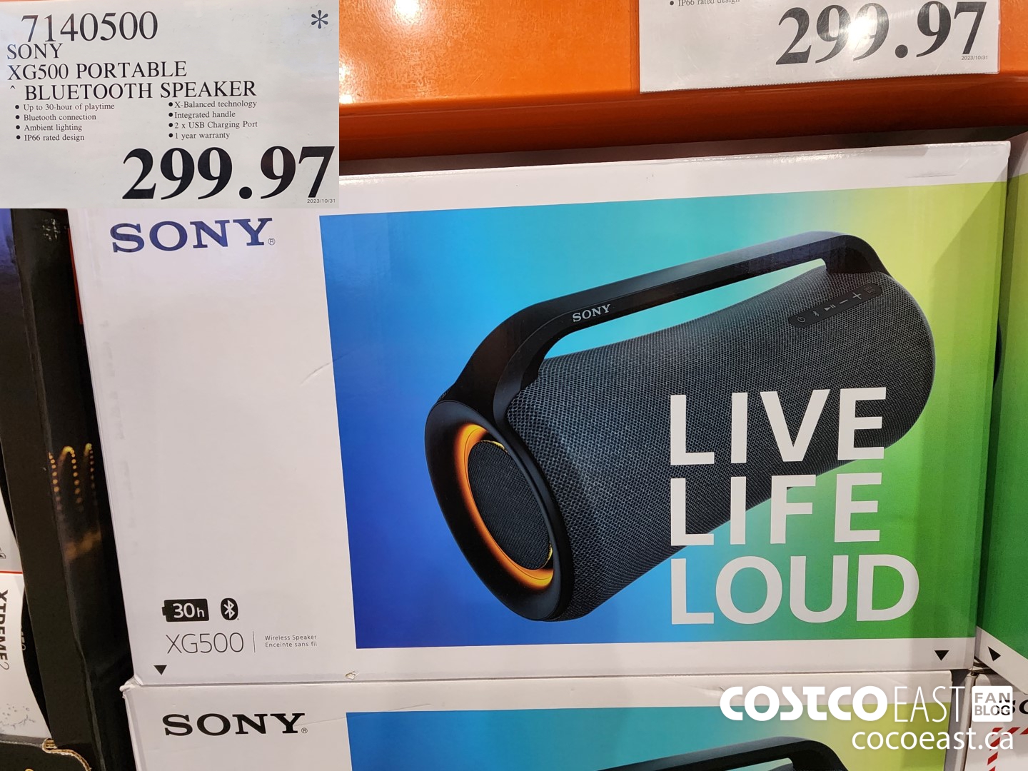 7140500 SONY XG500 PORTABLE * BLUETOOTH SPEAKER $299.97
