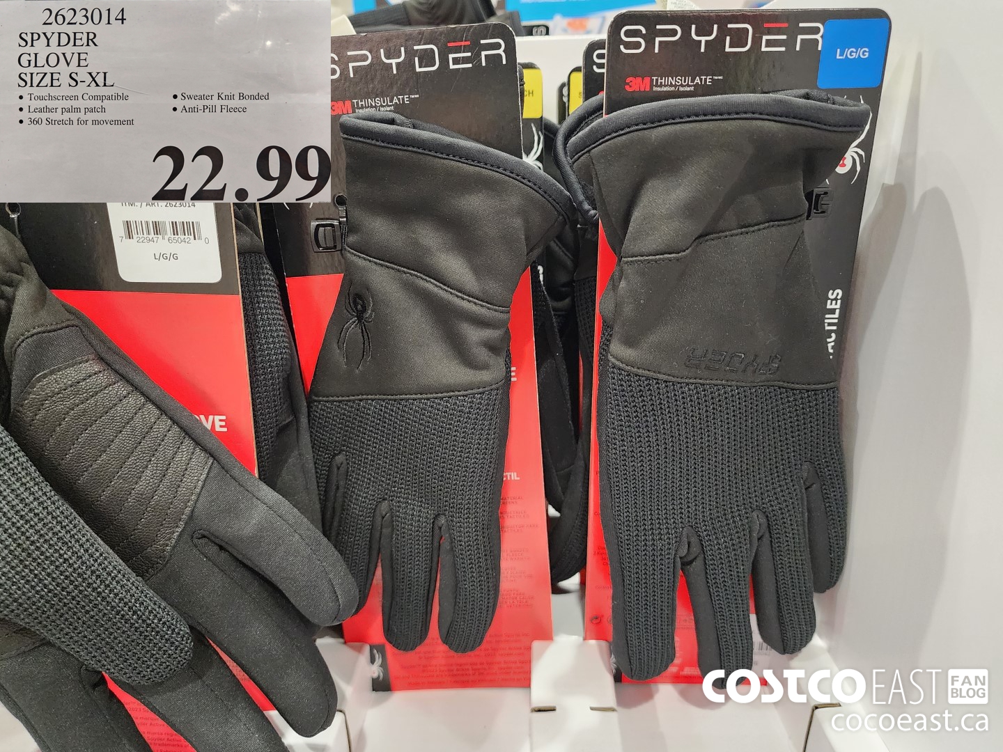 2121514 SPYDER GLOVE SIZES XS XL 4 00 INSTANT SAVINGS EXPIRES ON 2020 12 06  14 89 - Costco East Fan Blog