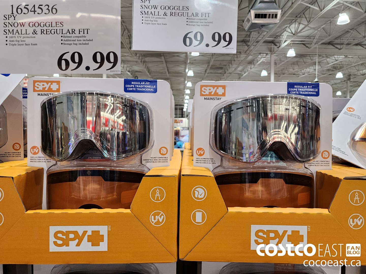 1654536 SPY SNOW GOGGLES MAINSTAY $69.99