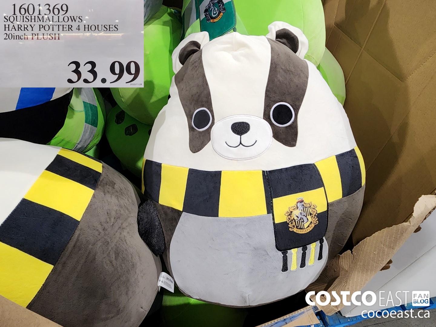 1601369 SQUISHMALLOWS HARRY POTTER 4 HOUSES 20inch PLUSH $33.99