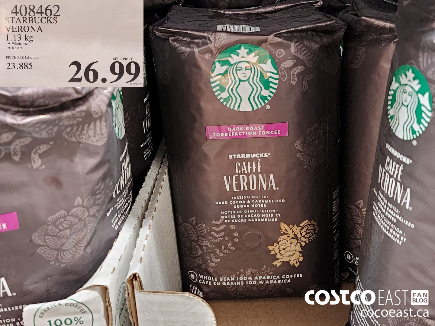 408462 STARBUCKS VERONA 1.13 kg $26.99