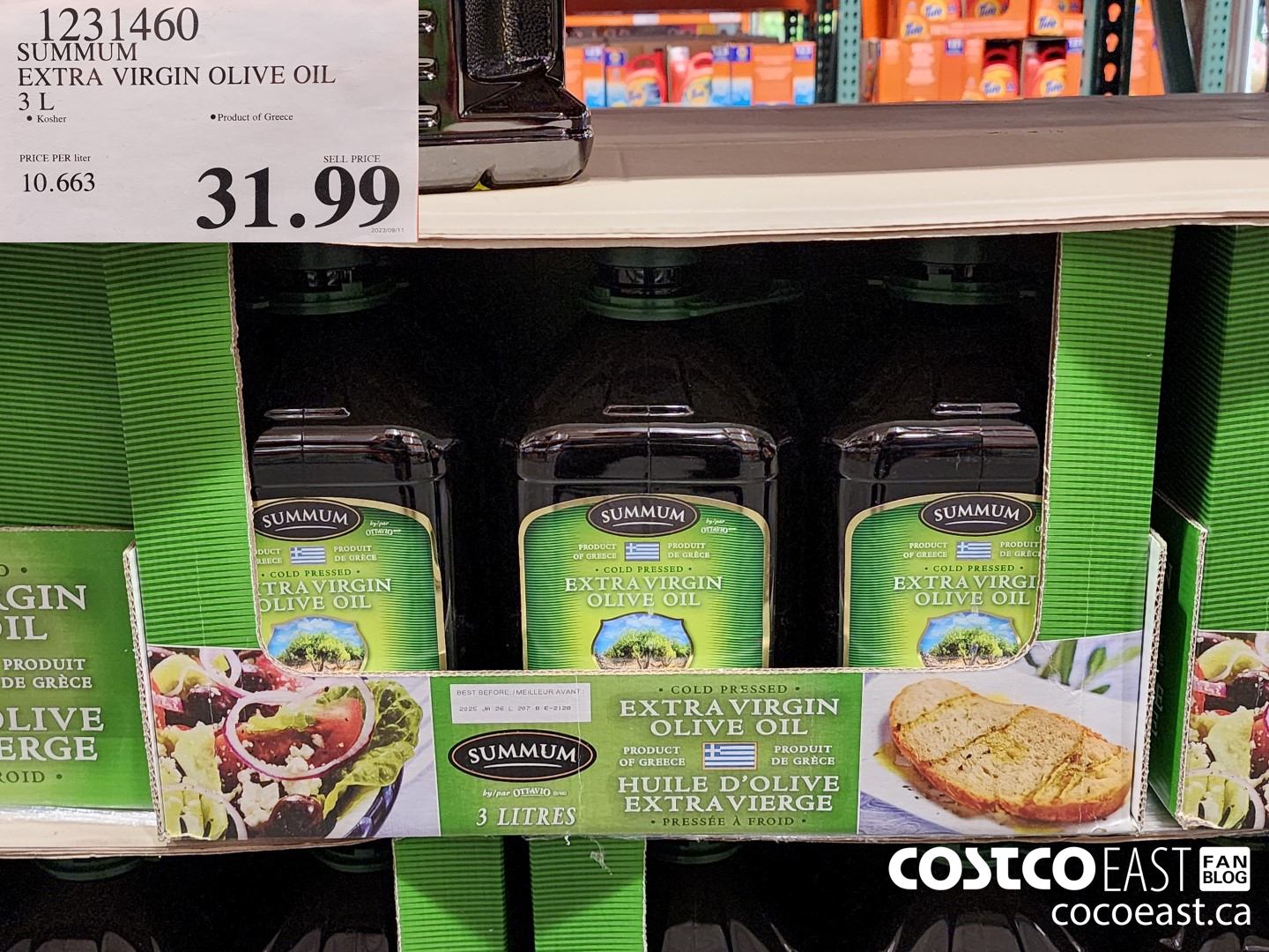 1231460 SUMMUM EXTRA VIRGIN OLIVE OIL 3 L $31.99